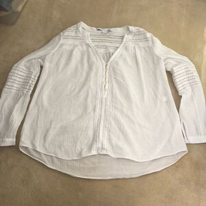 Diane von Furstenberg Peasant Style Gauze Cotton Blouse
